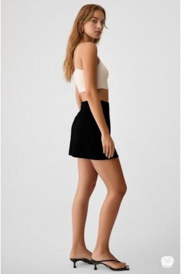 SCUBA KREP MİNİ YIRTMAÇLI ETEK(kısa süreligine lansman fiyatı)